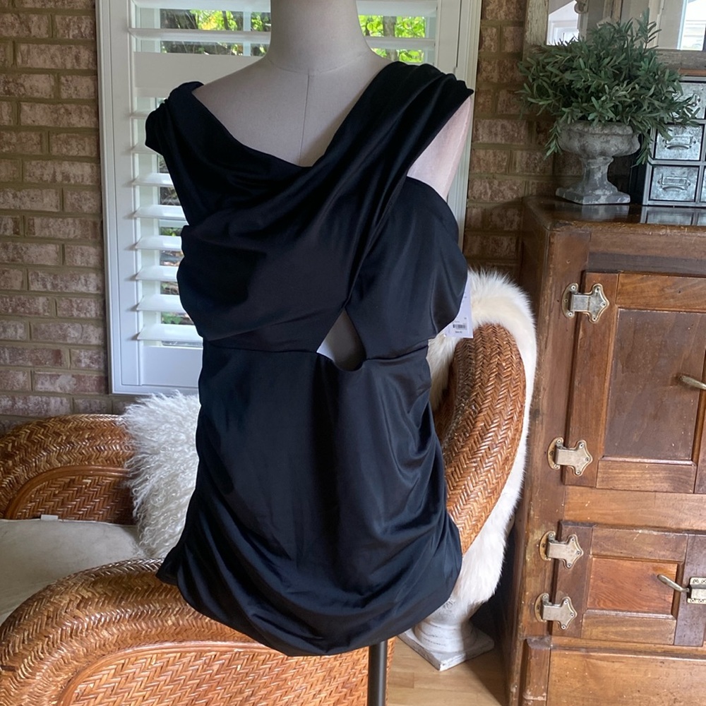 CACIQUE BLACK ONE PIECE BATHING SUIT ONE PIECE PLUS 16 NEW